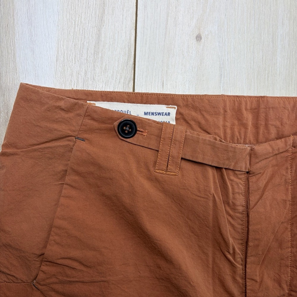 YIGAL AZROUEL Menswear Chino Dress Shorts Mens Size 32 Orange - Picture 2 of 12